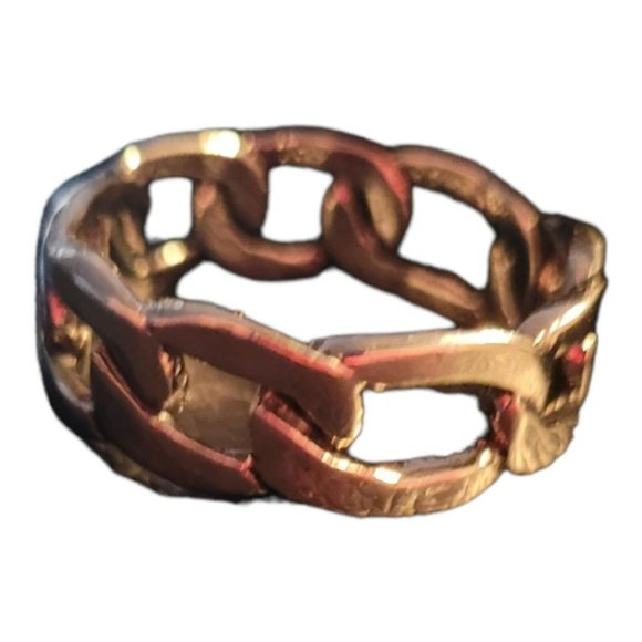 Unbranded Other - Men's/Teen's Silver Tone Ring Band Chain Link Casual Office Nightout Gift